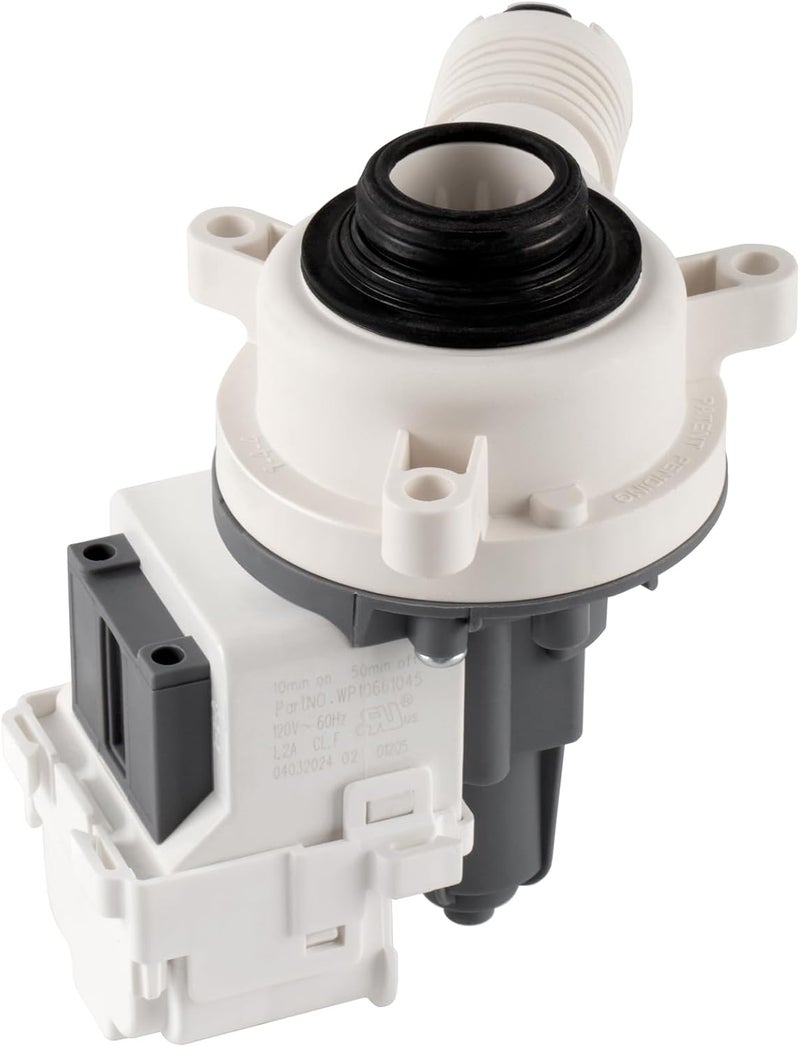 GREALTH W10661045 W10614033 Washer Drain Pump Assembly for Whirlpool Roper Maytag Kenmore Inglis Crosley Amana Admiral, Replacement Part W10215134 WPW10661045 3554974 AP6023670 PS11757016 EAP11757016 - Image 1
